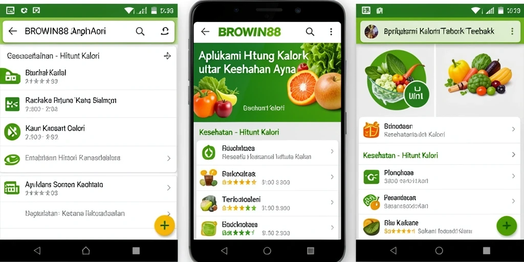 Tampilan antarmuka BROWIN88 yang user-friendly untuk menghitung kalori.