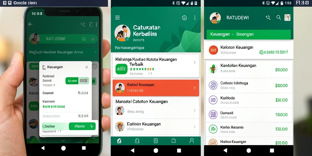 Tampilan antarmuka pengguna RATUDEWI untuk Catatan Keuangan yang menarik dan fungsional.